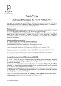 thumbnail of Procès Verbal CM 07-03-23