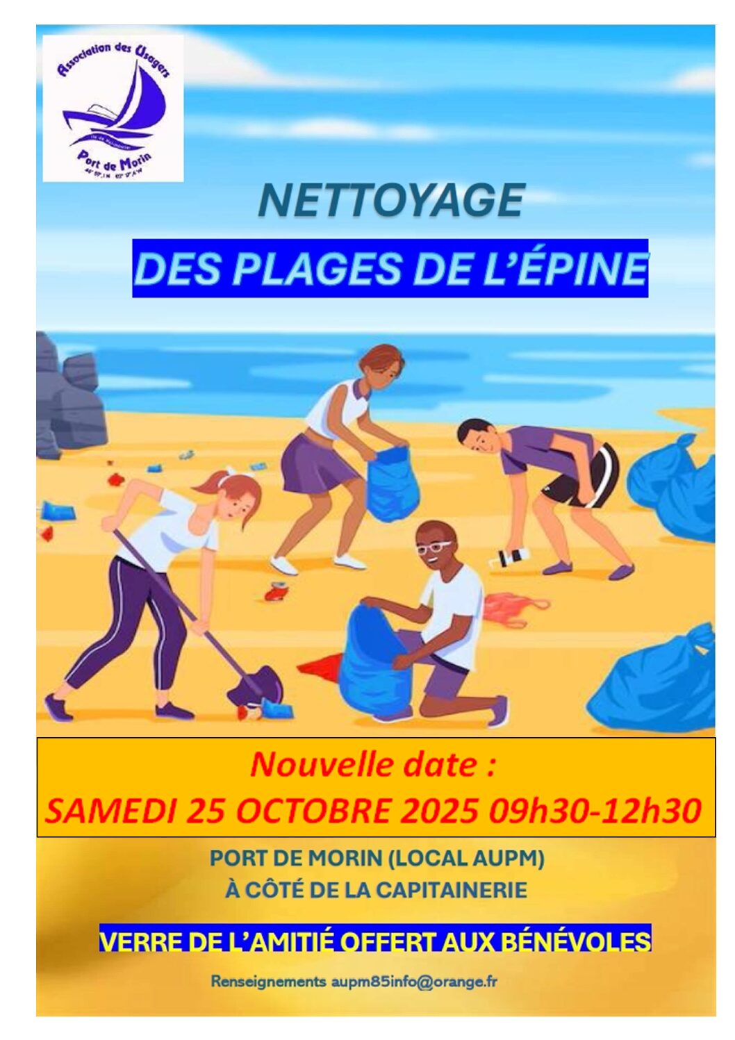 Affiche nettoyage des plages 25Octobre2025
